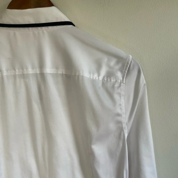 Vintage 00s Banana Republic Classic Button Down Shirt, White, Women’s Size 12 - Picture 3 of 7